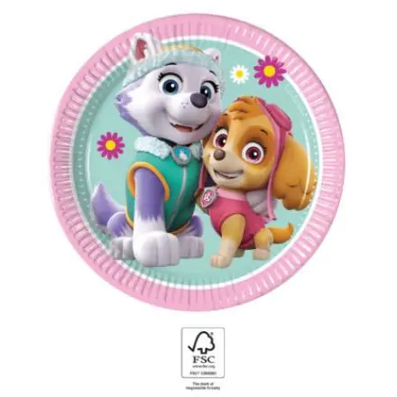 Paw Patrol Skye si Everest Farfurii din hartie 8 bucati 19.5 cm FSC poza produsului