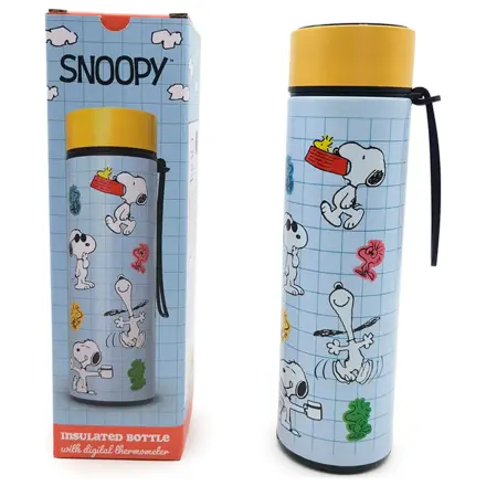 Peanuts Snoopy & Woodstock termos sticla otel inoxidabil cu termometru 450ml poza produsului