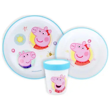 Peppa Pig Core Non-Slip Dinnerware Set, Micro Plastic Set poza produsului