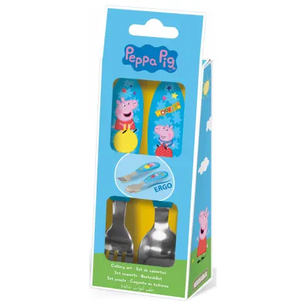 Peppa Pig Hooray Metal Ergo Set Tacâmuri - 2 piese poza produsului