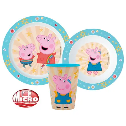 Set de vesela Peppa Pig Kindness, Set Micro Plastic, cu Cupa 260 ml poza produsului