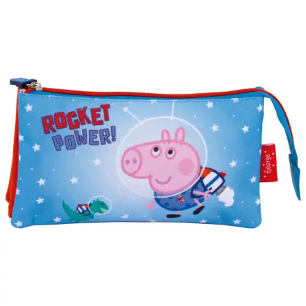 Peppa Pig Rocket Trusa creion cu 3 compartimente 21 cm poza produsului