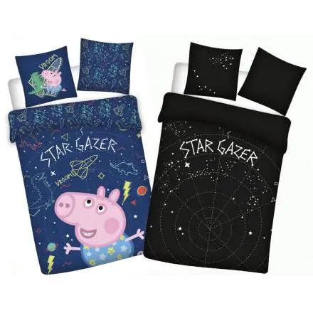 Set Husa Pilota Peppa Pig Glow in the Dark Kids 100x135cm, 40x60cm poza produsului