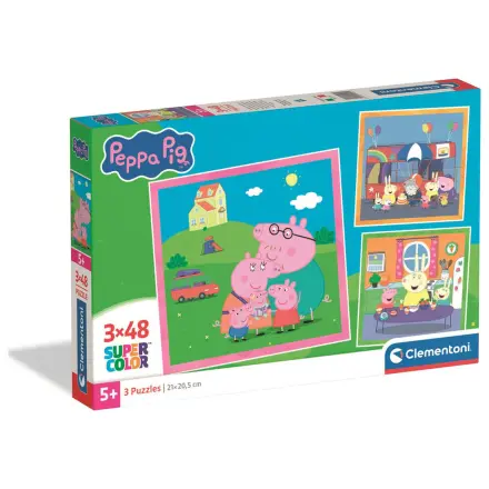 Peppa Pig puzzle 3x48 piese poza produsului