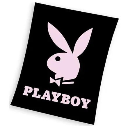 Playboy Pătură Neagră din Fleece poza produsului