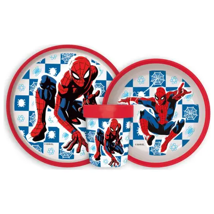 Set de vesela Spider-Man Midnight Flyer antiderapant, Set de Micro Plastic poza produsului