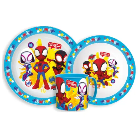Spider-Man Spidey Set tacamuri, Set de plastic mic cu cana de 265 ml poza produsului