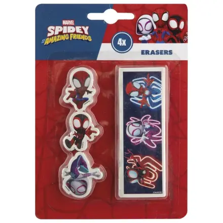 Spider-Man Spidey Friends set radiera in forma 4 buc poza produsului