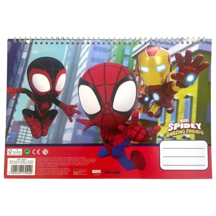 Spider-Man Spidey Web A/4 Caiet spiralat de schițe 40 coli cu Stickere poza produsului
