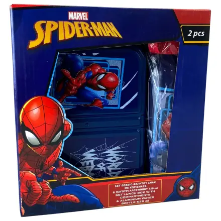 Spider-Man World of Web Cutie de prânz + Sticlă de apă din aluminiu Set poza produsului
