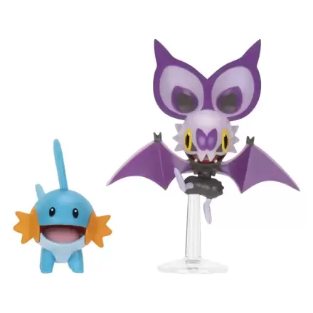 Set 2 Figurine Pokémon Mudkip & Noibat cu Stativ 8 cm poza produsului
