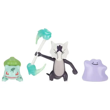 Set figurine de actiune Pokémon Battle Figure Bulbasaur, Ditto & Alolan Marowak (3 pachete) poza produsului
