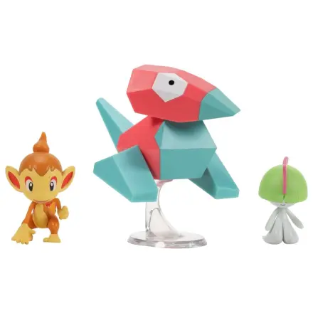Pokémon Battle Figure Set Figurine de actiune Chimchar, Ralts & Porygon (pachet de 3 bucati) poza produsului