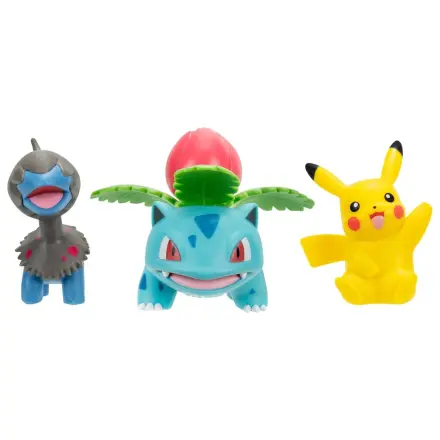 Pokémon Battle Figure Set Figurine de acțiune Pikachu, Deino si Ivysaur (3-piese) poza produsului