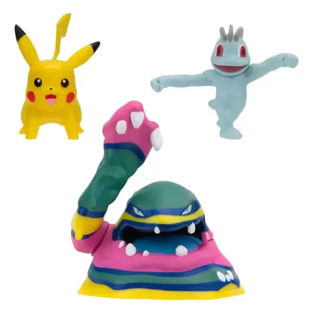 Pokémon Battle Figure Set, Pachet 3 figurine: Machop, Pikachu #1, Alolan Muk 5 cm poza produsului
