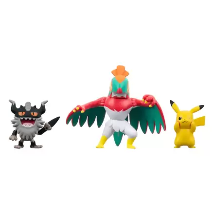 Set 3-pack cu figurine de lupta Pokémon Battle Figure Pikachu #8, Perrserker, Hawlucha 5 cm poza produsului
