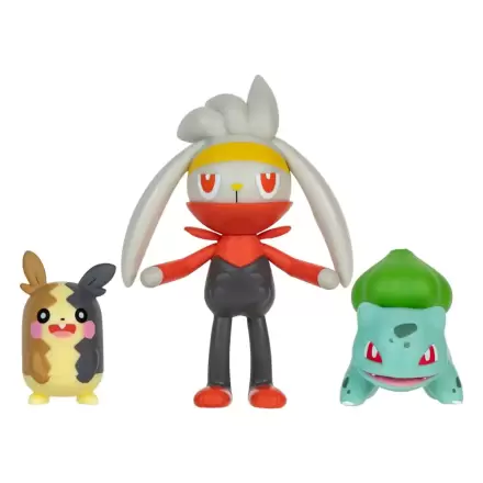 Pokémon Battle Set de figurine 3 piese Morpeko (Full-Belly Mode), Bulbasaur #1, Raboot 5 cm poza produsului