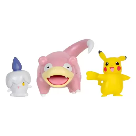 Pokémon Battle Figure Set pachet de 3 figurine Pikachu (feminin), Litwick, Slowpoke 5 cm poza produsului