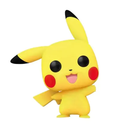 Figurină de vinil Pokémon POP! Games Pikachu Waving (Flocked) 9 cm poza produsului