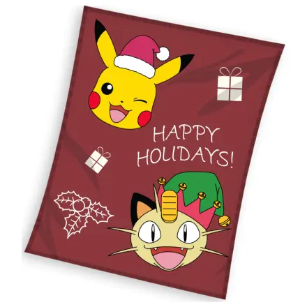 Pokemon Happy Holidays Christmas Pătură de fleece poza produsului