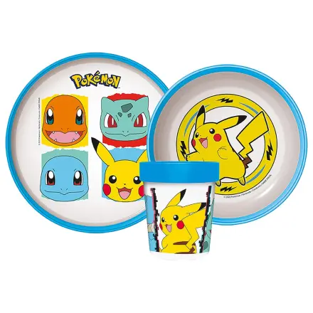 Pokemon Original Team Set de tacamuri antiderapant, Micro Plastic Set poza produsului
