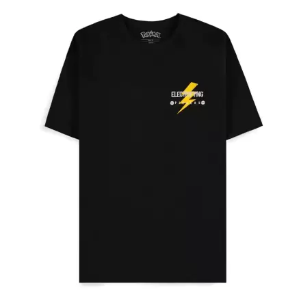 Pokemon Tricou Negru Pikachu Electrifying Line-art termékfotója