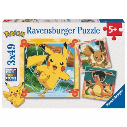 Pokemon puzzle 3x39 piese poza produsului