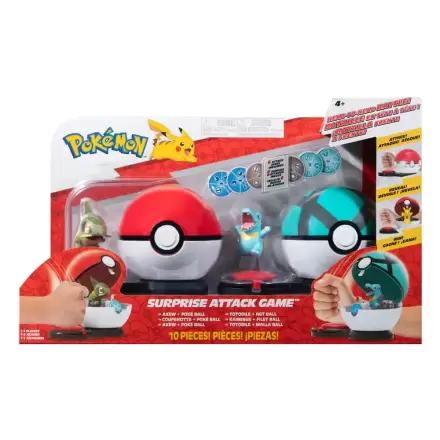 Pokémon Surprise Attack Game Axew & Poké Ball vs. Totodile & Plasă Ball poza produsului
