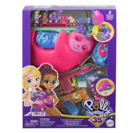Polly Pocket Family of Sloths 2 in 1 cufar playset poza produsului