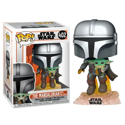 Star Wars The Mandalorian POP! TV Figurina Vinyl Mando Zburând cu Jet Pack 9 cm termékfotója