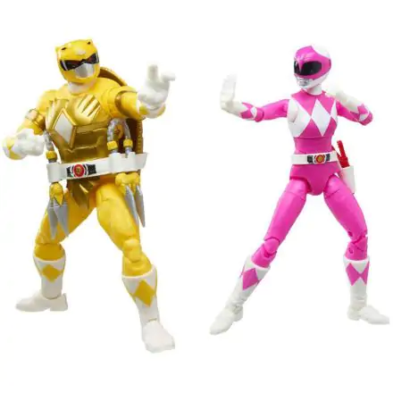 Power Rangers x TMNT Lightning Collection Figurine de actiune 2022 April O Neil si Michelangelo transformati poza produsului