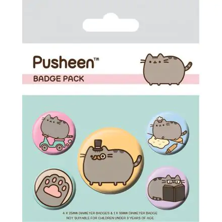 Pusheen Pin-Back Butoane Set de 5 Fancy poza produsului