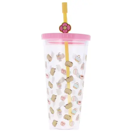 Pusheen Tumbler cu pai 700 ml poza produsului