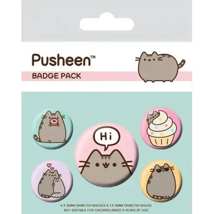 Set de 5 Butoane Pin Pusheen Pusheen Says Hi poza produsului