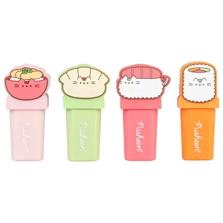 Pusheen Sushi Roll set de 4 evidențiatoare cu topper poza produsului