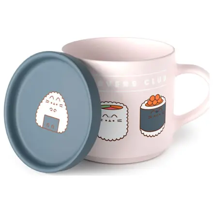 Pusheen the Cat Sushi Lover cana si capac tip coaster set poza produsului