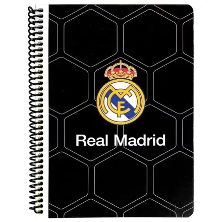 Real Madrid Black B/5 Caiet spiralat liniat 70 pagini poza produsului