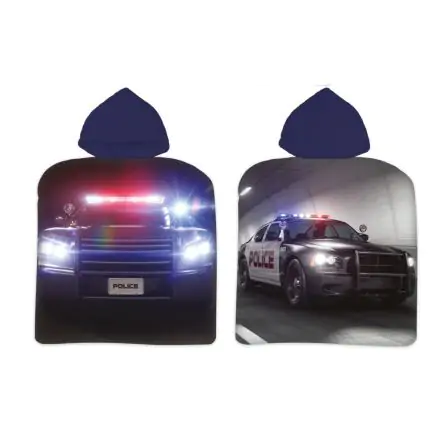 Police Car Prosop de plaja tip Poncho 50*100cm poza produsului
