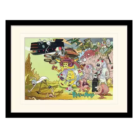 Rick and Morty Collector Print Tablou Înrămat Creature Barrage (white background) termékfotója