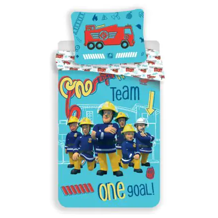 Fireman Sam Set Husa Pilota 140x200cm, Fata de Perna 70x90cm poza produsului