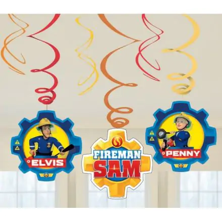 Fireman Sam Set de 6 decorațiuni cu panglică poza produsului