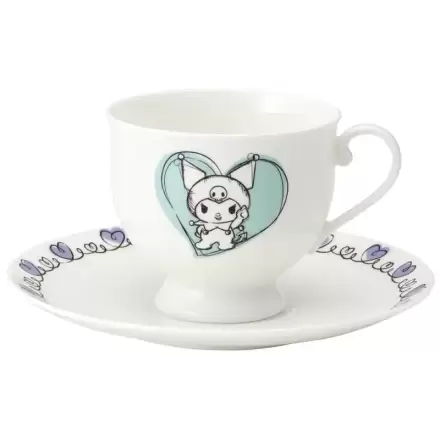 Sanrio Bone China Cană & Farfurie Set Kuromi poza produsului