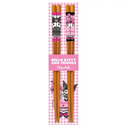 Sanrio Pink Black Party Series Chopsticks Hello Kitty Kimono poza produsului