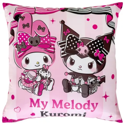 Sanrio Pink Black Party Series Perna Kuromi & My Melody 35 x 35 cm poza produsului