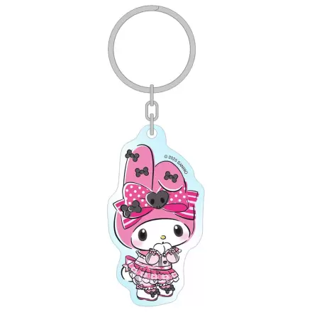 Sanrio Pink Black Party Series Breloc din acril My Melody 7 cm poza produsului