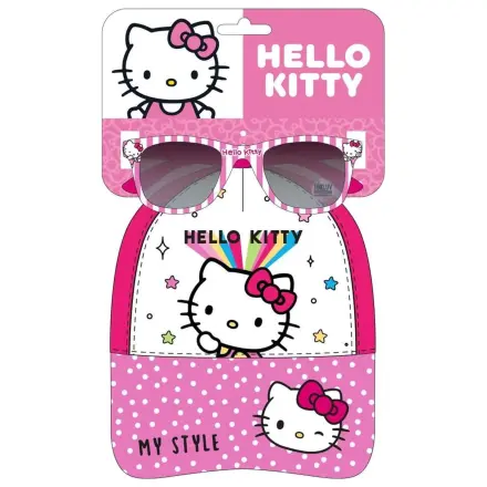 Sanrio Set caciula si ochelari de soare Hello Kitty A 53 cm poza produsului
