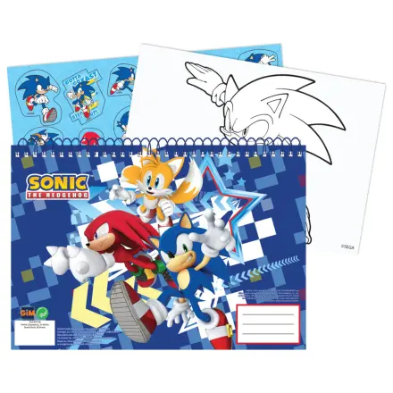 Sonic Rush A/4 spiral sketchpad 40 coli cu autocolante poza produsului