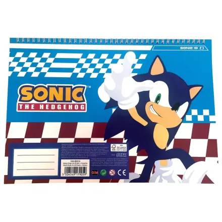 Sonic Speedy A/4 Carnet de schite spiralat cu 40 de stickere poza produsului