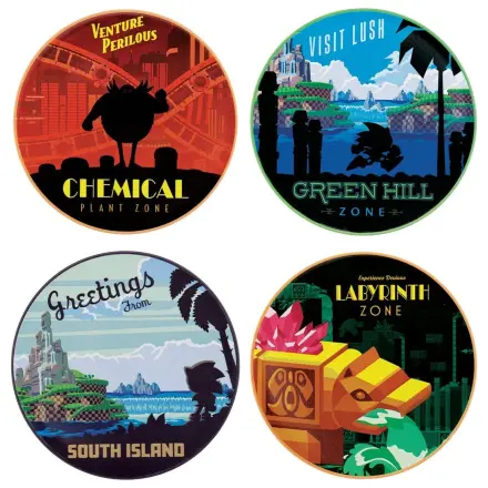 Sonic - The Hedgehog Coaster Pachet de 4 bucati poza produsului