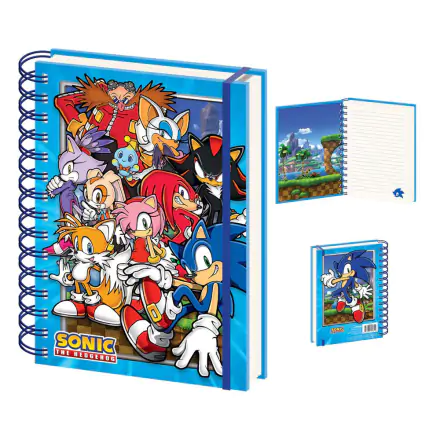 Sonic The Hedgehog Caiet cu Spira A5 Green Hill Zone Gang poza produsului